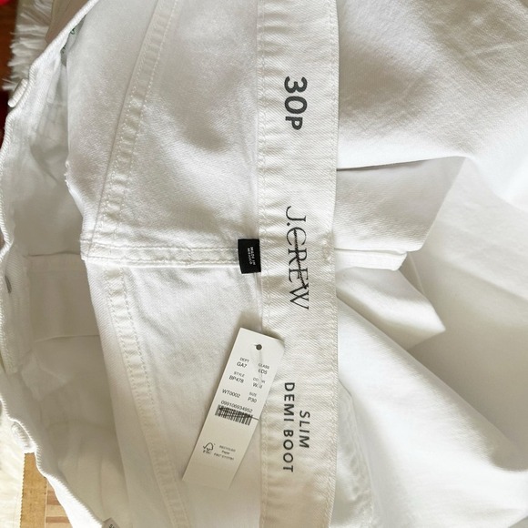 J.Crew Slim Demi-Boot Jean White Wash Size 30P - Picture 4 of 11